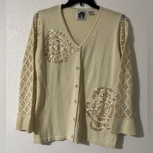 EUC Storybook Knits Gardenia Garden Cardigan Medium